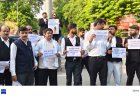 दिल्ली में छात्रों पर लाठीचार्ज एवं  पेपर लीक के विरोध में शांतिपूर्ण प्रदर्शन