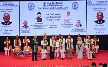 गति शक्ति विश्वविद्यालय:  121 छात्रों को बी.टेक. और एमबीए की डिग्री   