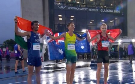 राष्ट्रमंडल खेल 2026 :  10,000 मीटर स्पर्धा में गुलवीर, भारोत्तोलन में हरजिंदर को रजत    